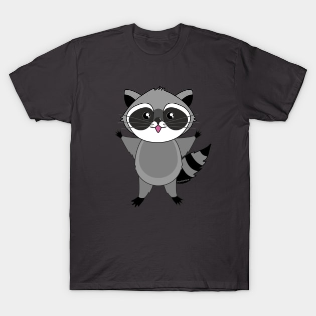 Cute raccoon T-Shirt by Pendientera